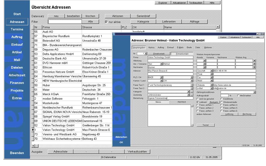 ASP: Adressmanagement via Internet